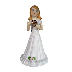 Growing Up Birthday Girls 9 Year Old Porcelain Figurine‎ 1982 Enesco